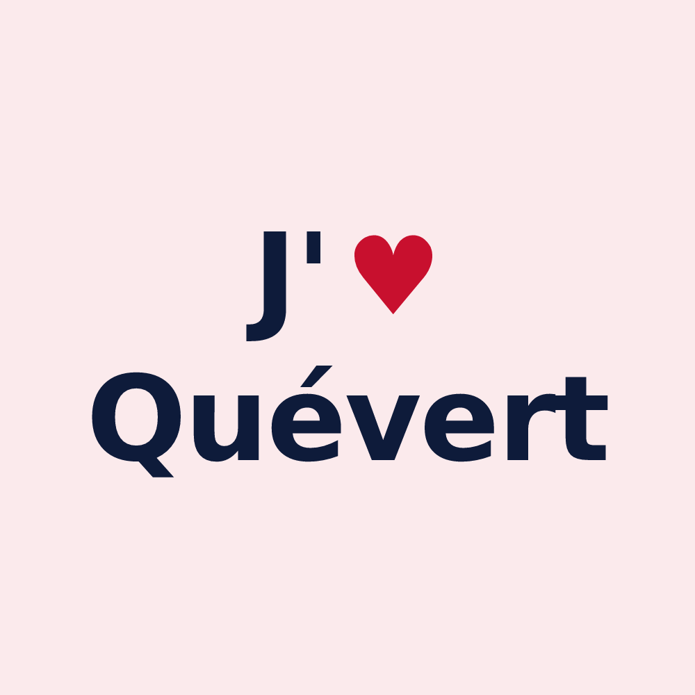 Magnet personnalisé Quévert — design J'aime Quévert