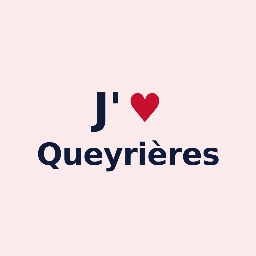 Magnet personnalisé Queyrières — design J'aime Queyrières