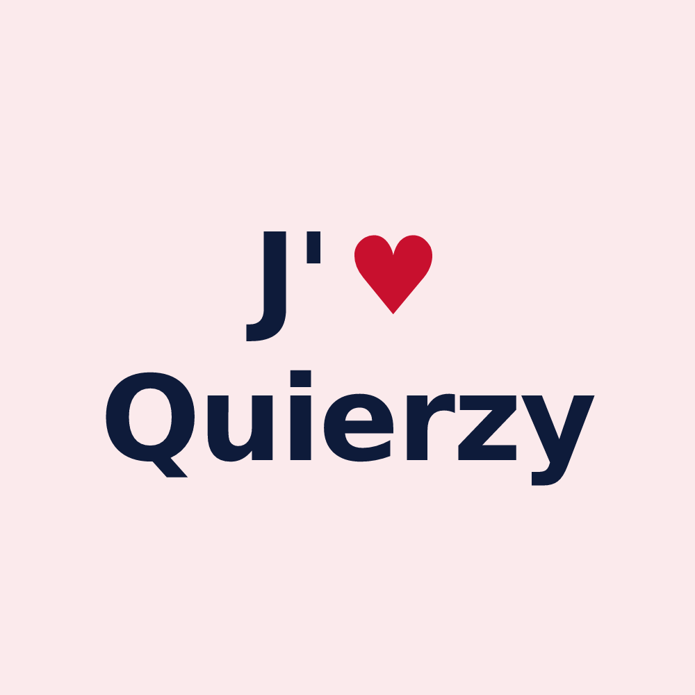 Magnet personnalisé Quierzy — design J'aime Quierzy