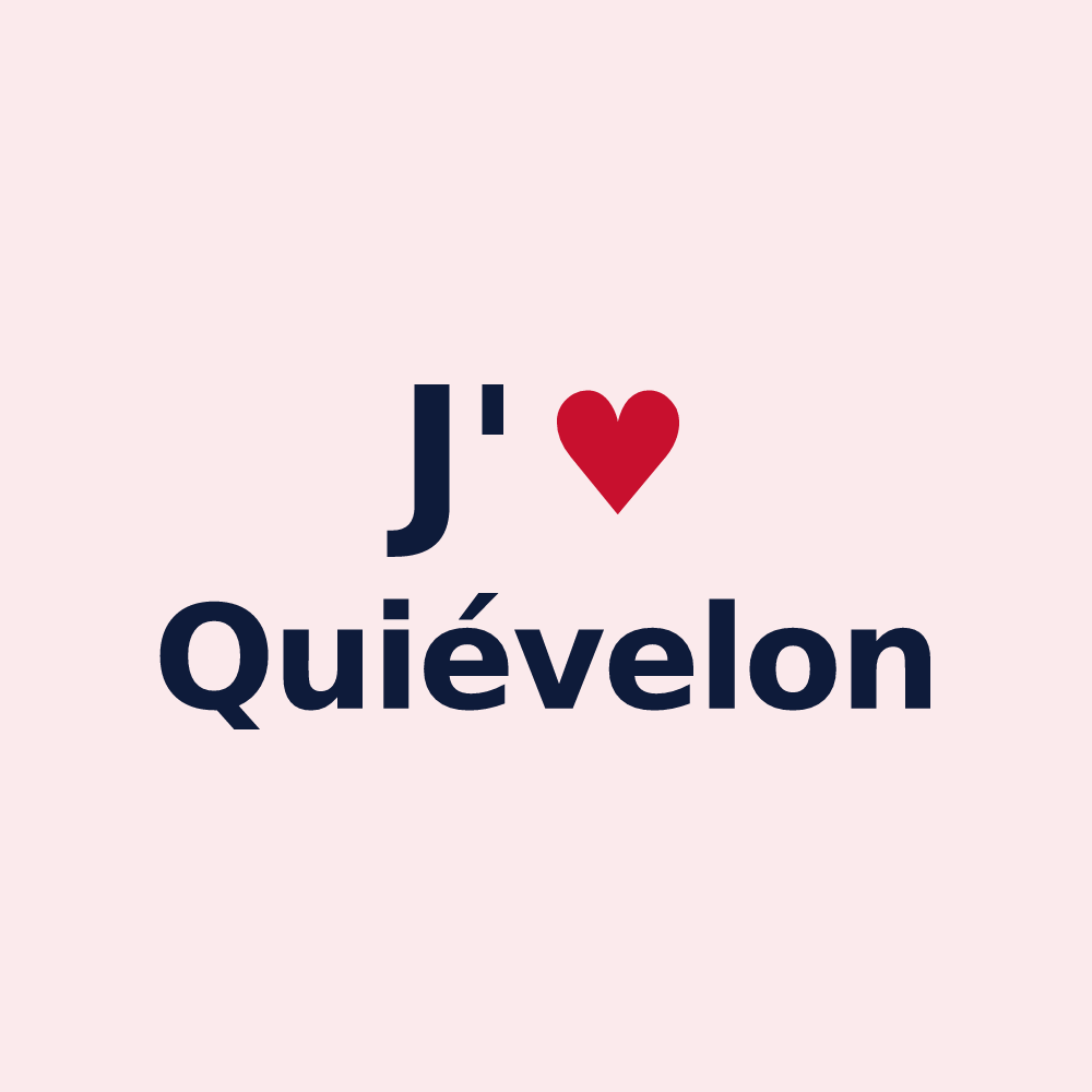 Magnet personnalisé Quiévelon — design J'aime Quiévelon