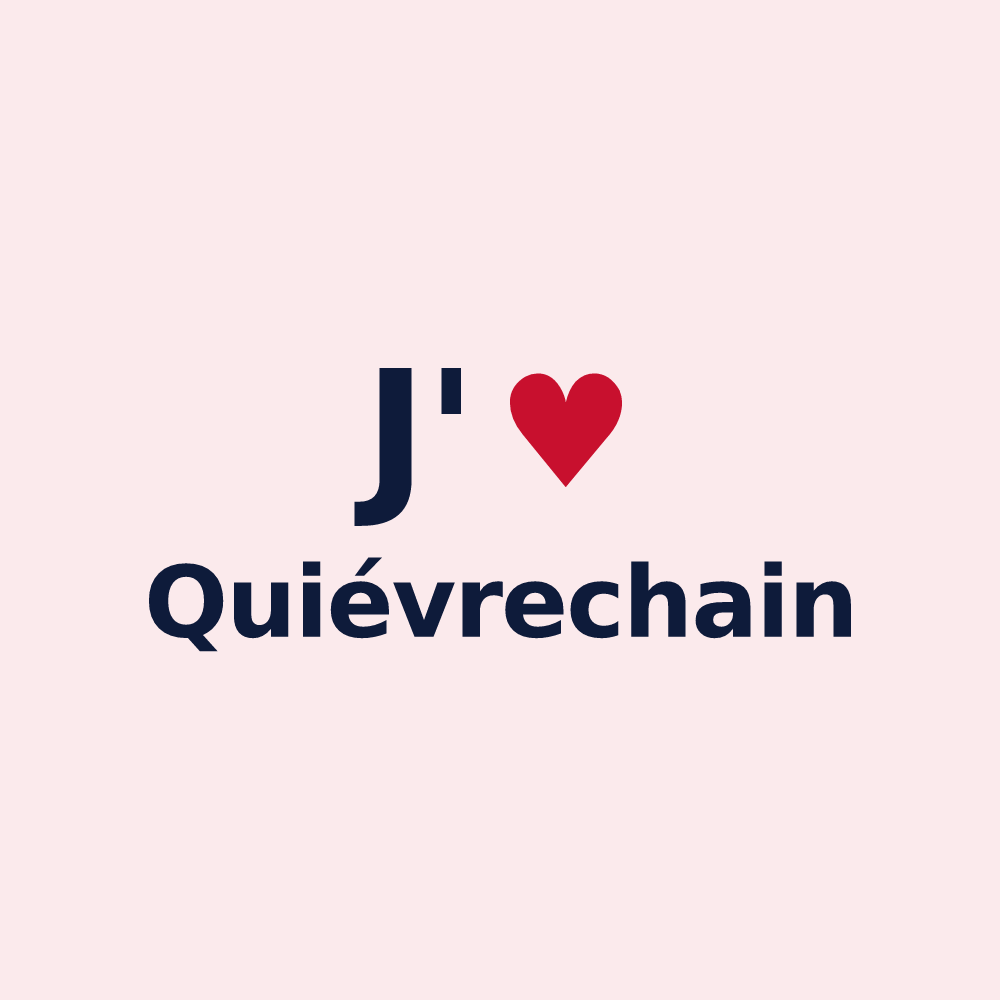 Magnet personnalisé Quiévrechain — design J'aime Quiévrechain