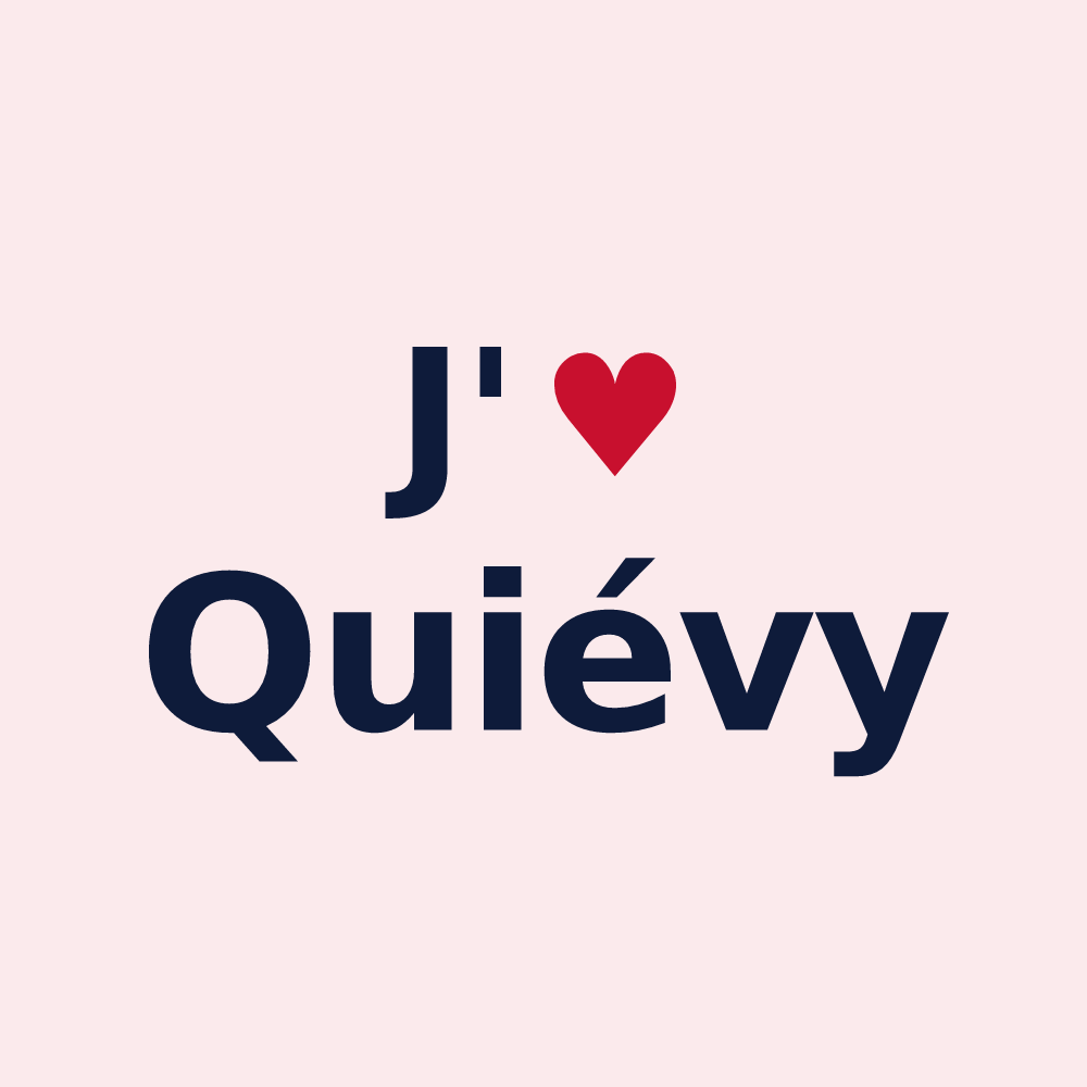 Magnet personnalisé Quiévy — design J'aime Quiévy