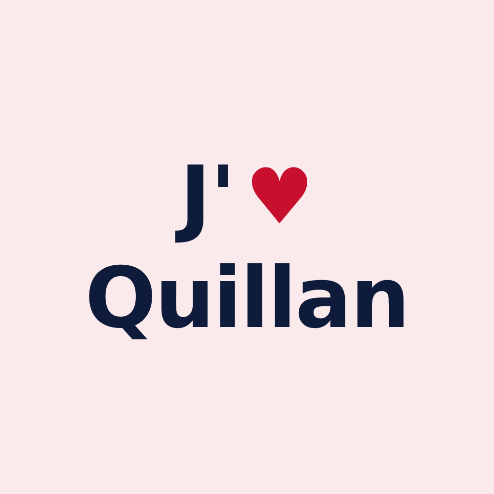 Magnet personnalisé Quillan — design J'aime Quillan