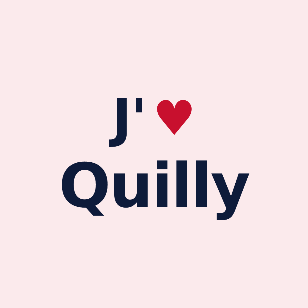 Magnet personnalisé Quilly — design J'aime Quilly