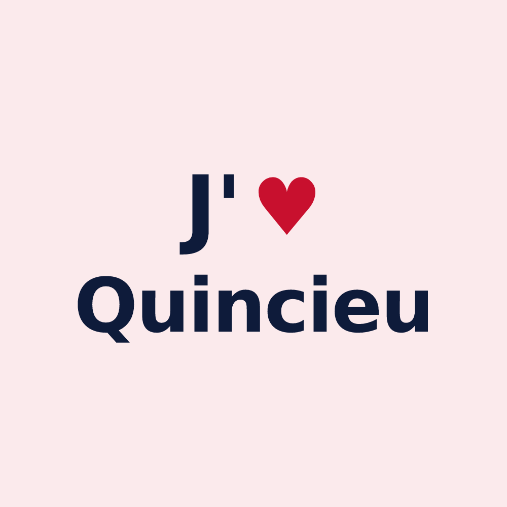 Magnet personnalisé Quincieu — design J'aime Quincieu