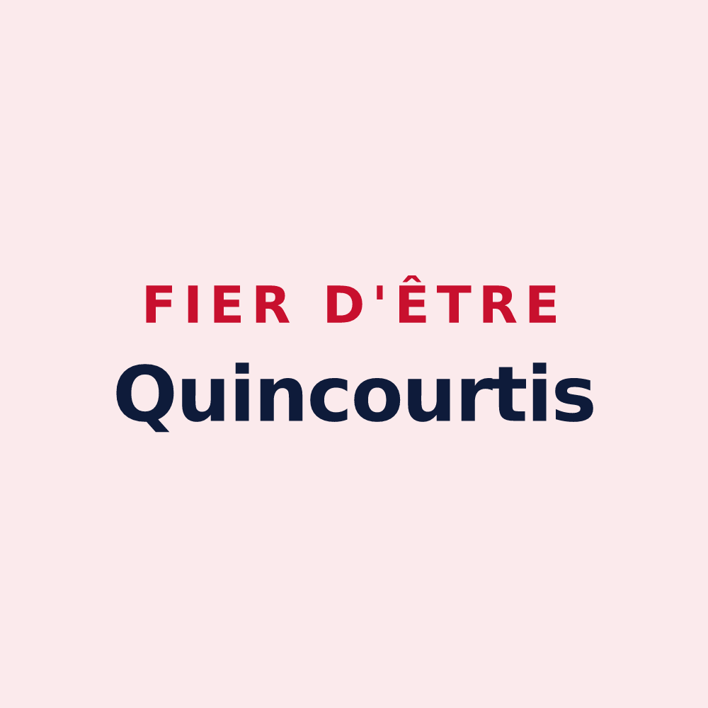 Magnet « Fier d'être Quincourtis » — design pour Quincy-Landzécourt