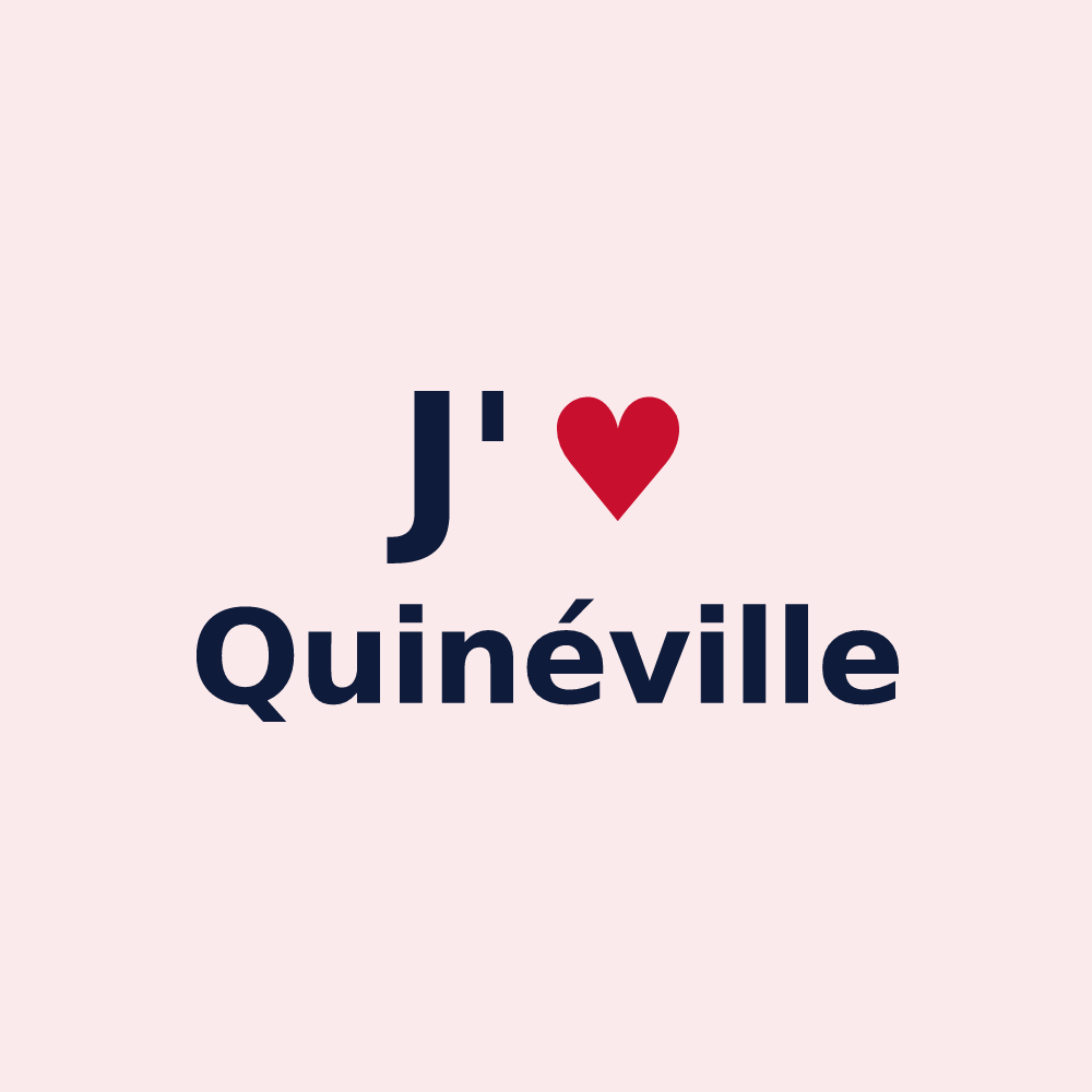 Magnet personnalisé Quinéville — design J'aime Quinéville