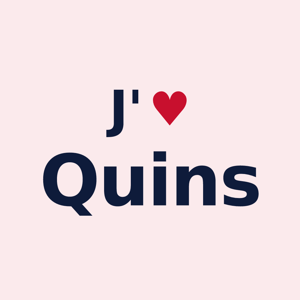 Magnet personnalisé Quins — design J'aime Quins