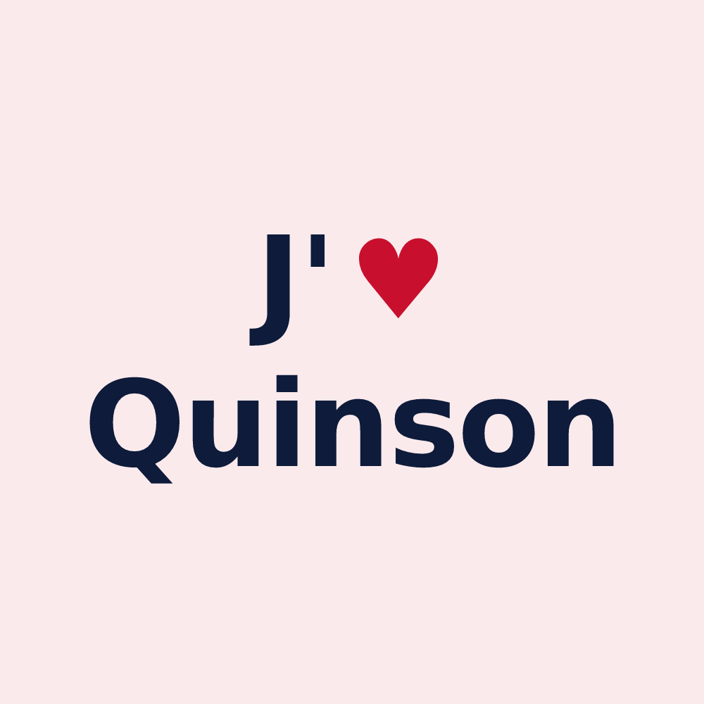 Magnet personnalisé Quinson — design J'aime Quinson