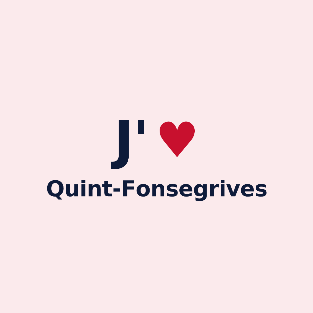 Magnet personnalisé Quint-Fonsegrives — design J'aime Quint-Fonsegrives