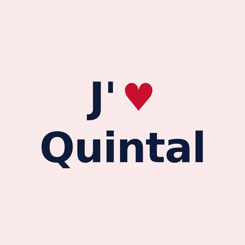 Magnet personnalisé Quintal — design J'aime Quintal