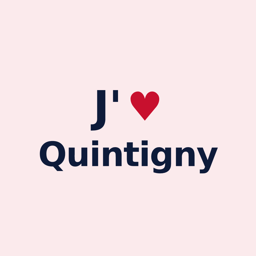 Magnet personnalisé Quintigny — design J'aime Quintigny
