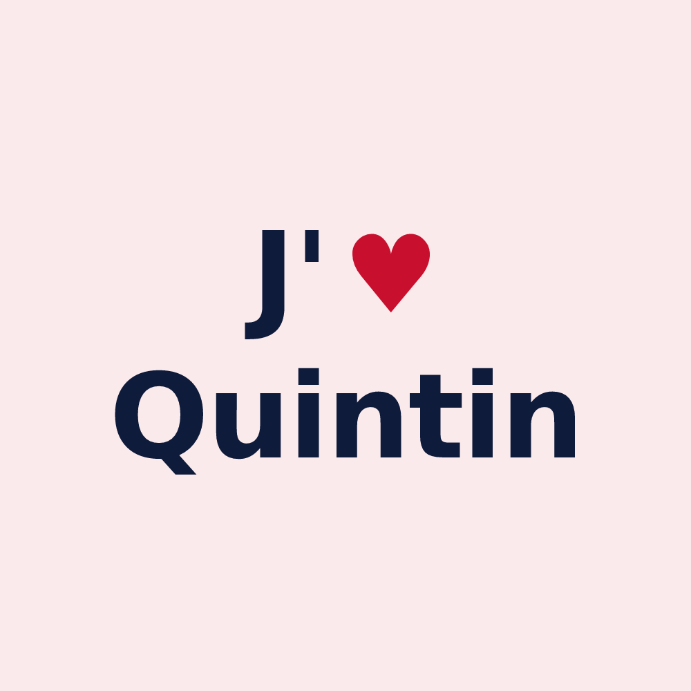 Magnet personnalisé Quintin — design J'aime Quintin
