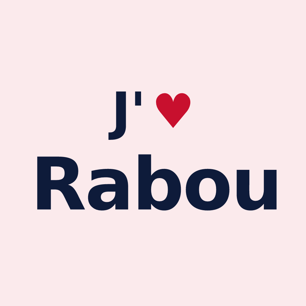 Magnet personnalisé Rabou — design J'aime Rabou
