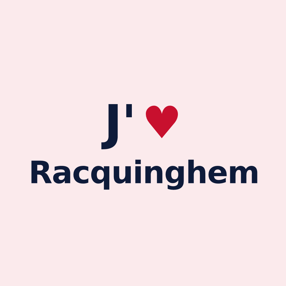 Magnet personnalisé Racquinghem — design J'aime Racquinghem