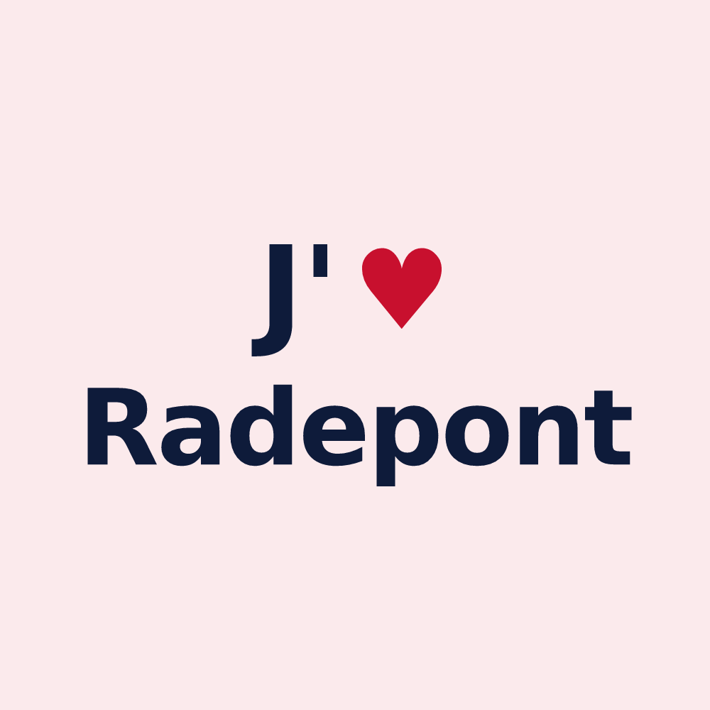 Magnet personnalisé Radepont — design J'aime Radepont