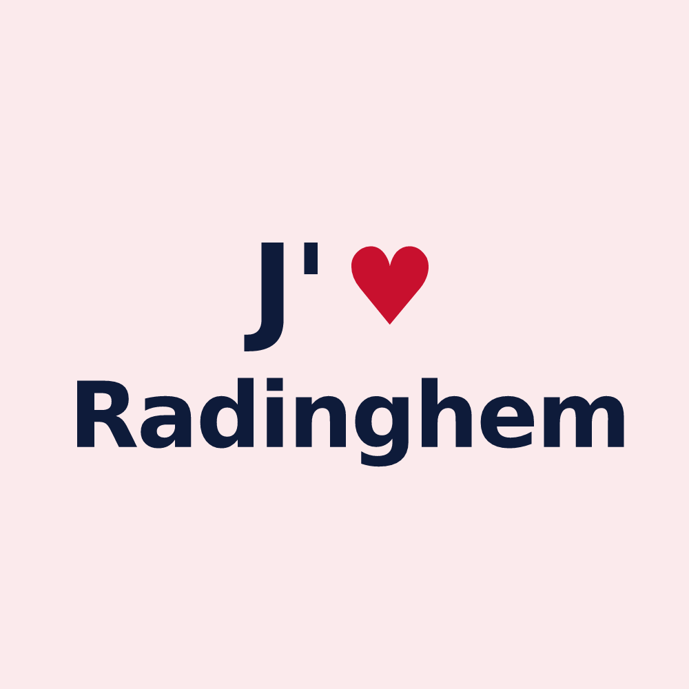 Magnet personnalisé Radinghem — design J'aime Radinghem