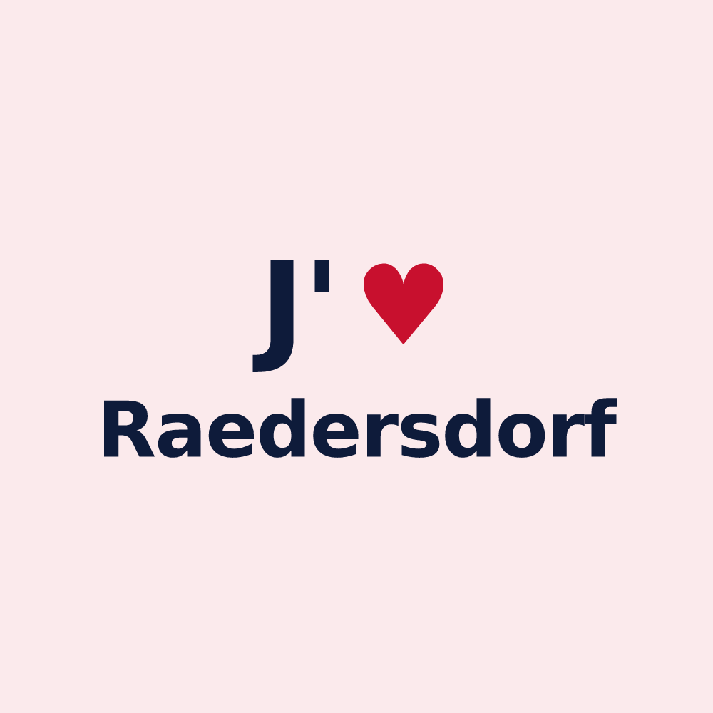 Magnet personnalisé Raedersdorf — design J'aime Raedersdorf