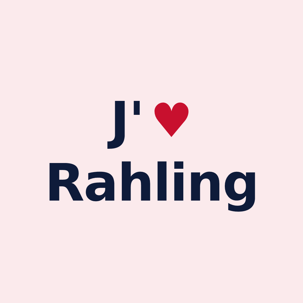 Magnet personnalisé Rahling — design J'aime Rahling