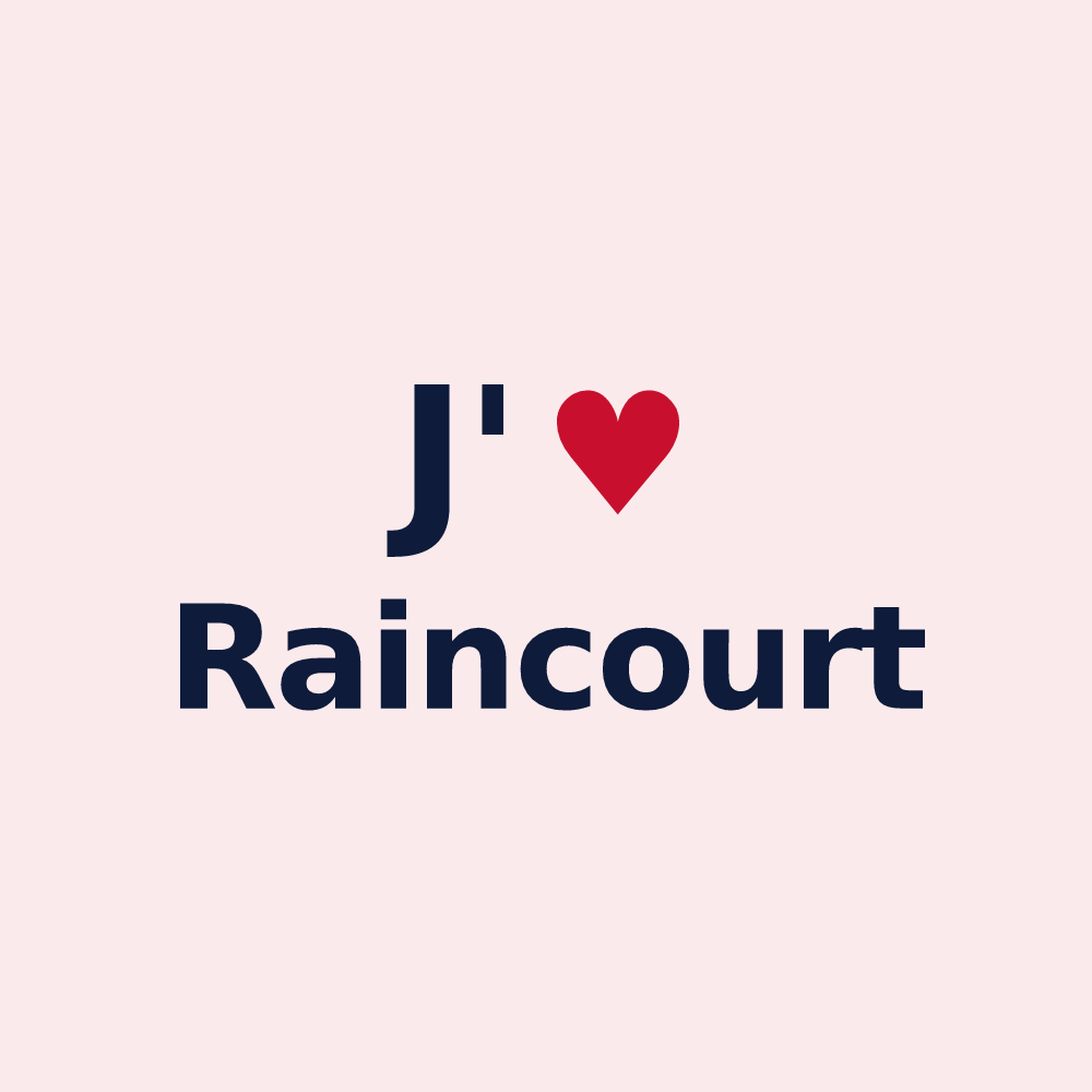 Magnet personnalisé Raincourt — design J'aime Raincourt