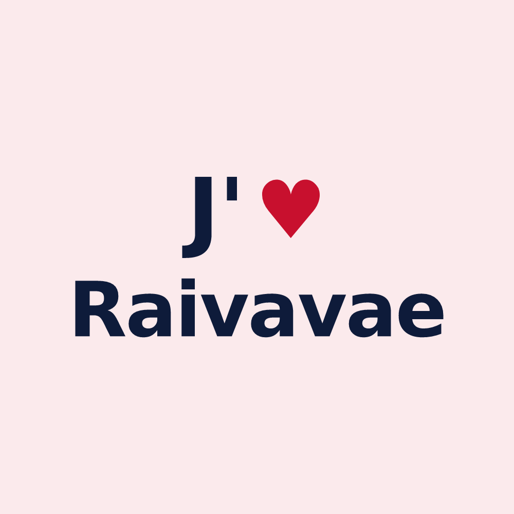 Magnet personnalisé Raivavae — design J'aime Raivavae
