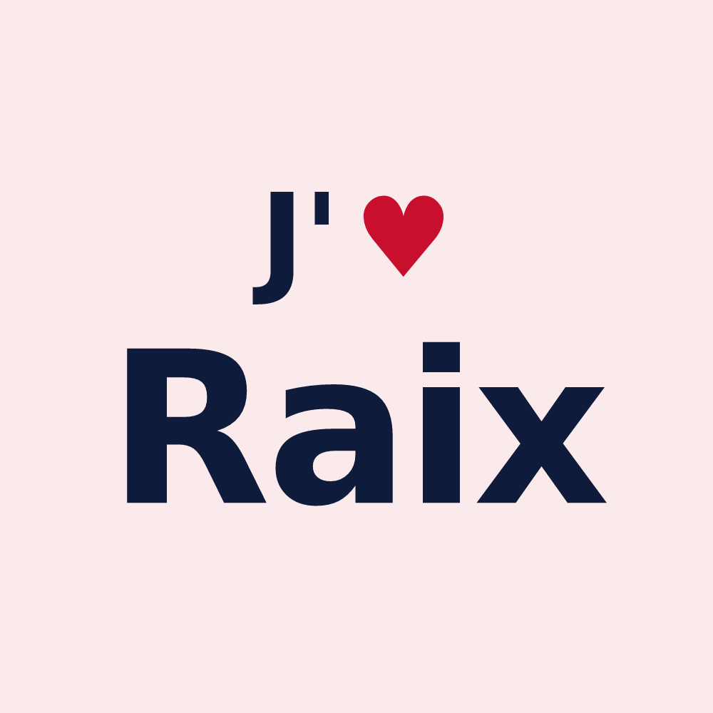 Magnet personnalisé Raix — design J'aime Raix