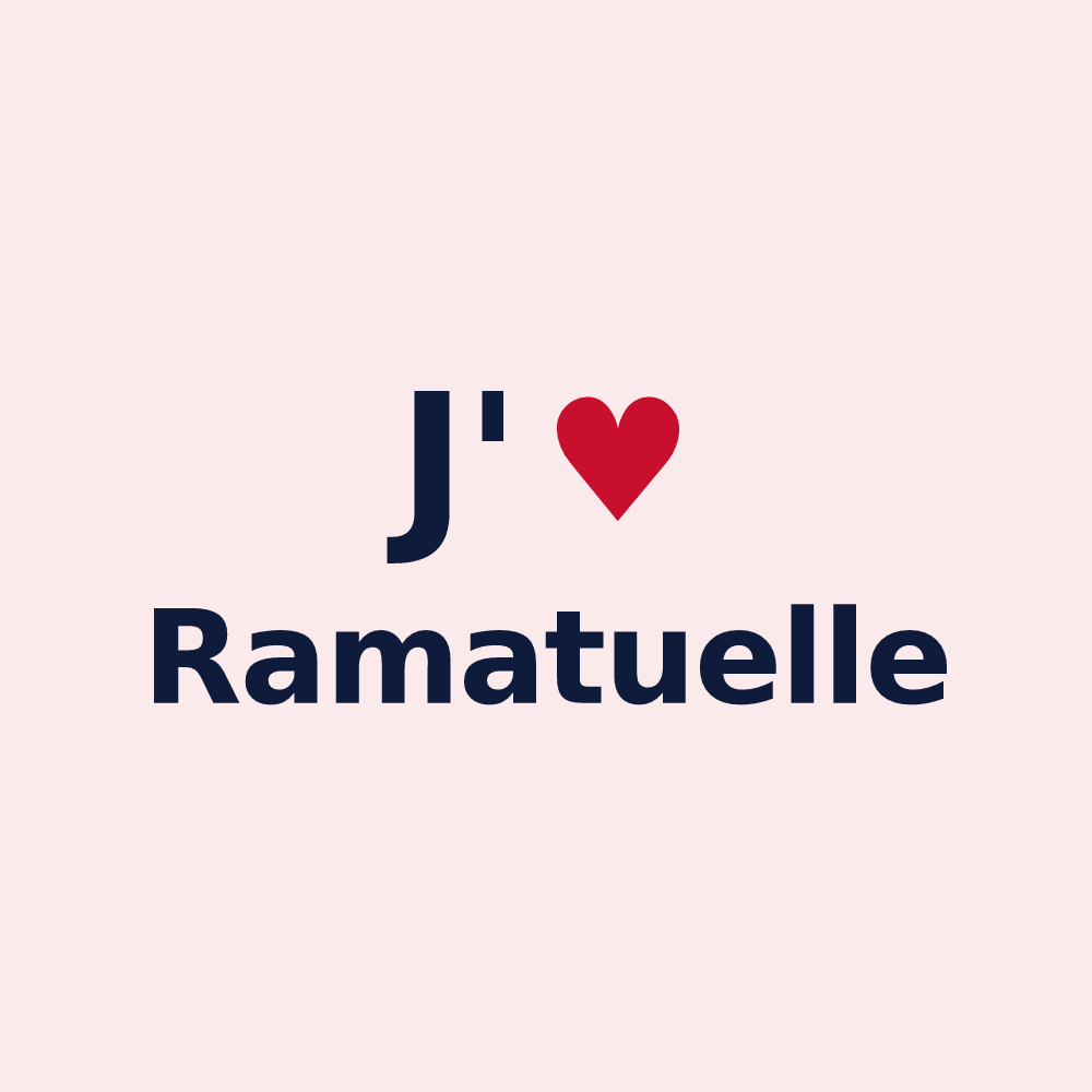 Magnet personnalisé Ramatuelle — design J'aime Ramatuelle