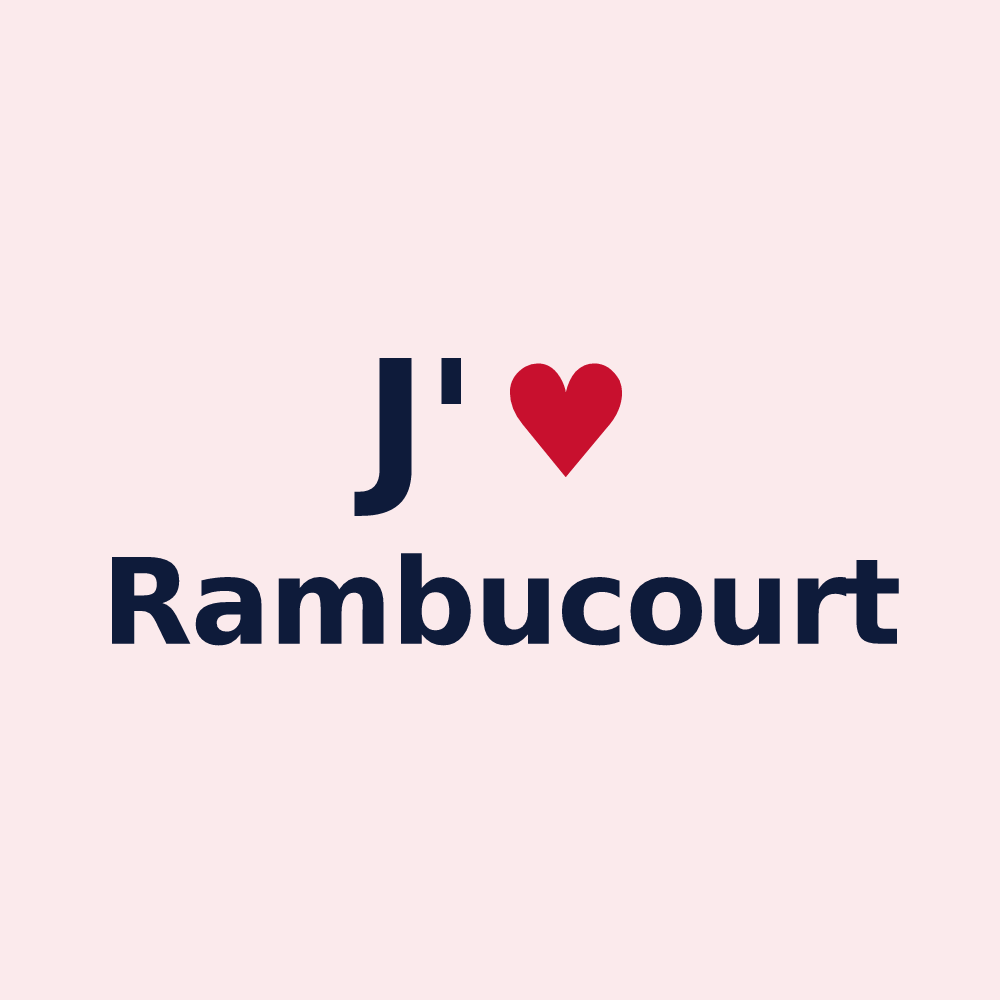 Magnet personnalisé Rambucourt — design J'aime Rambucourt