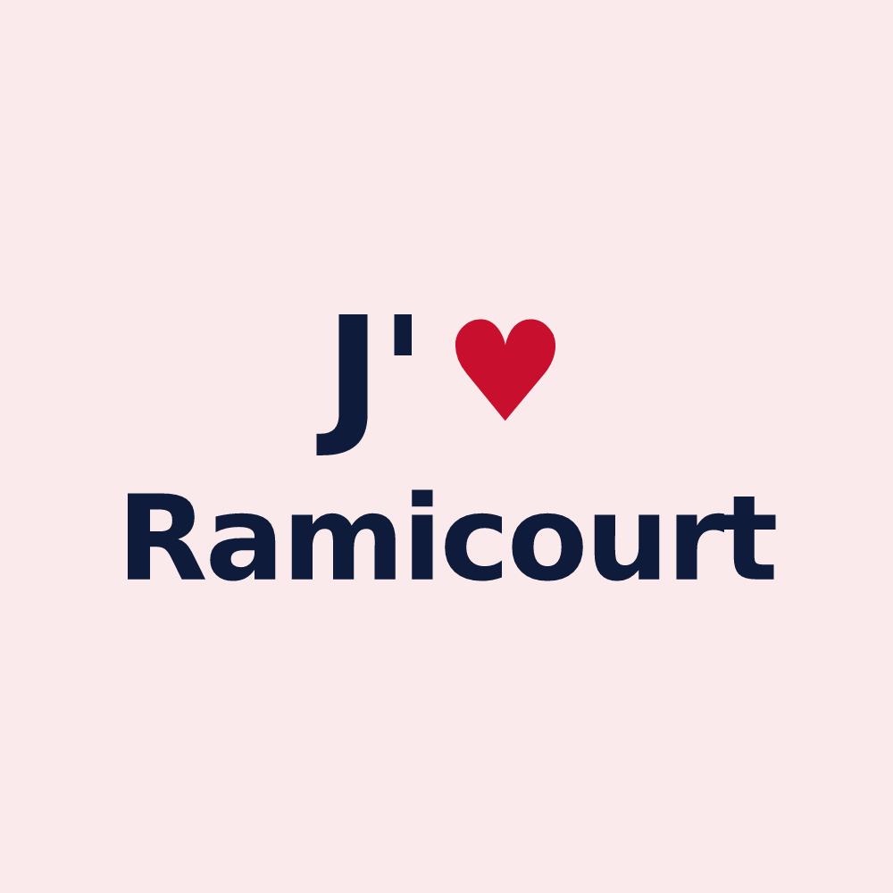 Magnet personnalisé Ramicourt — design J'aime Ramicourt