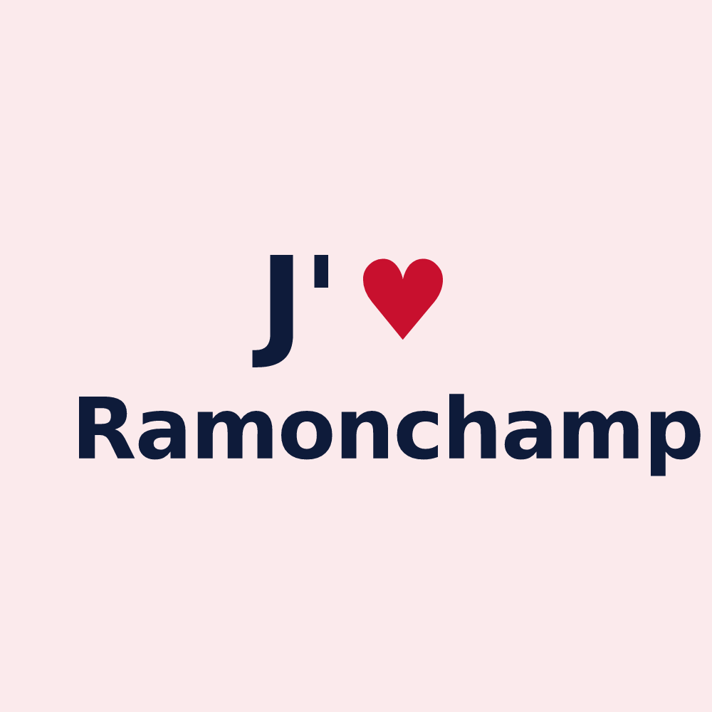 Magnet personnalisé Ramonchamp — design J'aime Ramonchamp