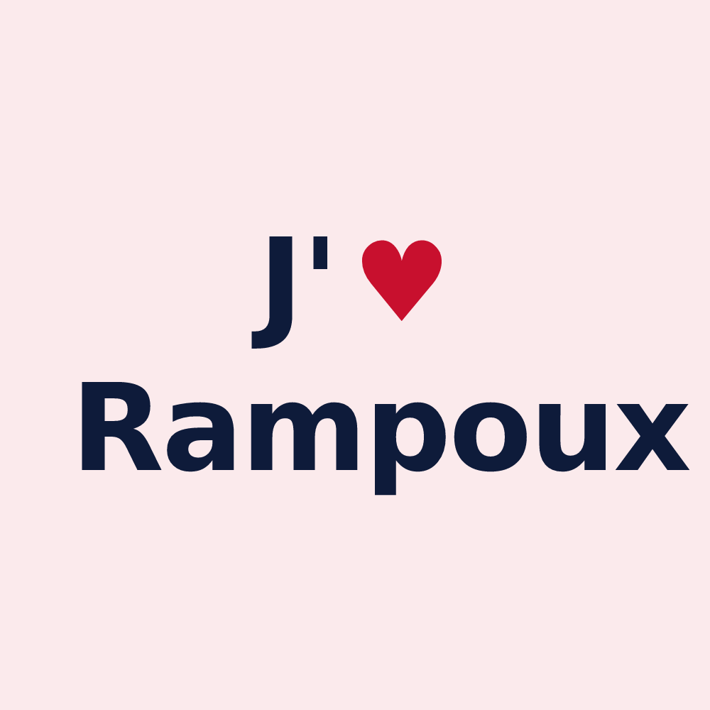 Magnet personnalisé Rampoux — design J'aime Rampoux