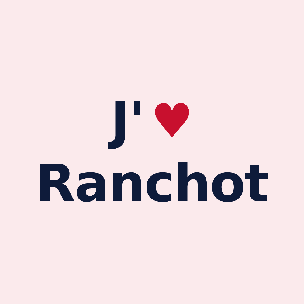 Magnet personnalisé Ranchot — design J'aime Ranchot