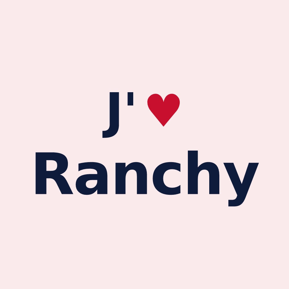 Magnet personnalisé Ranchy — design J'aime Ranchy