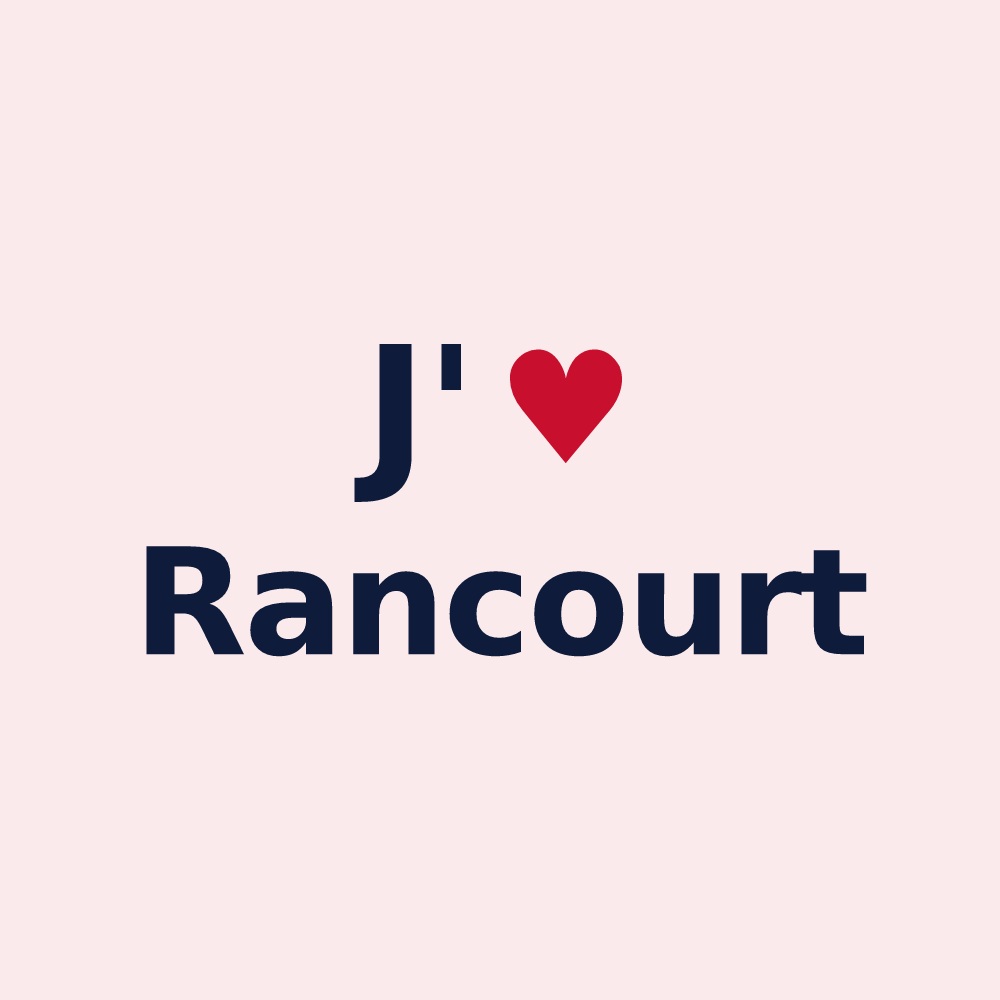 Magnet personnalisé Rancourt — design J'aime Rancourt