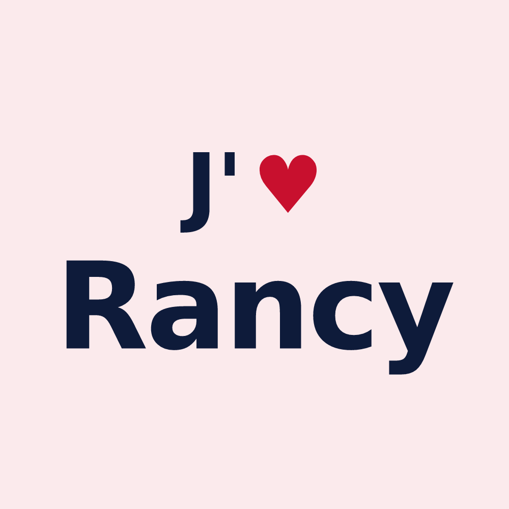 Magnet personnalisé Rancy — design J'aime Rancy