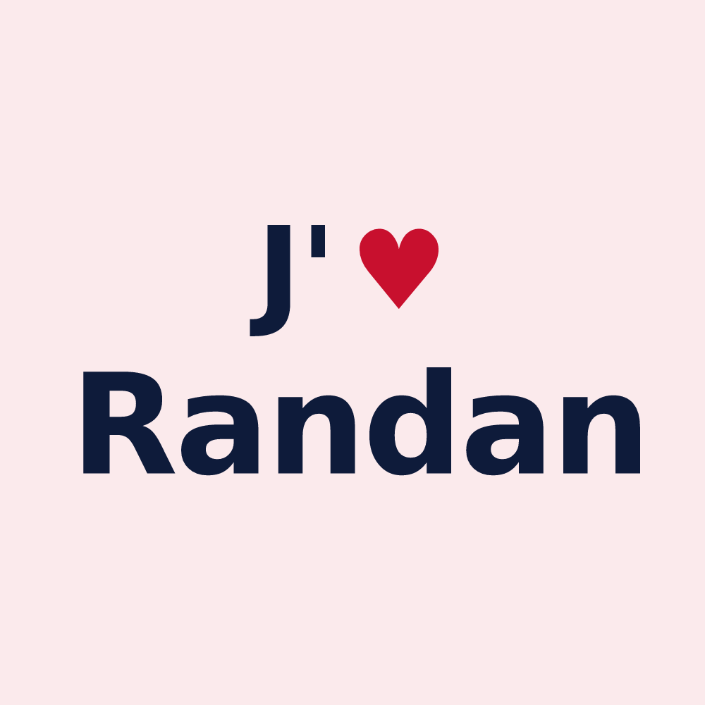 Magnet personnalisé Randan — design J'aime Randan