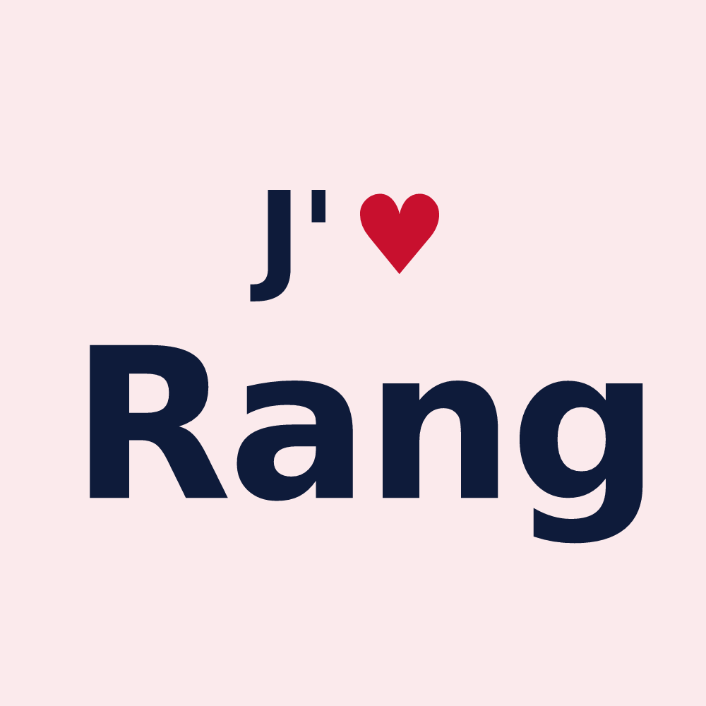 Magnet personnalisé Rang — design J'aime Rang