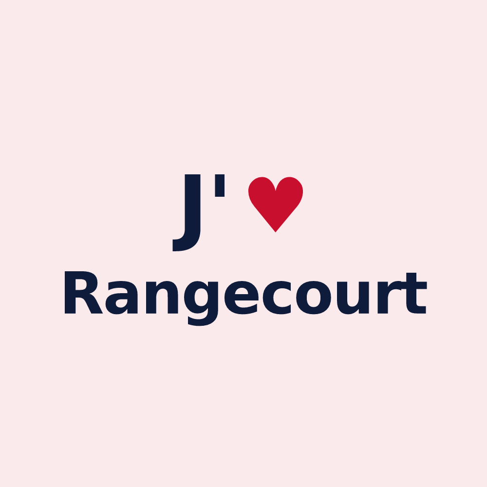 Magnet personnalisé Rangecourt — design J'aime Rangecourt