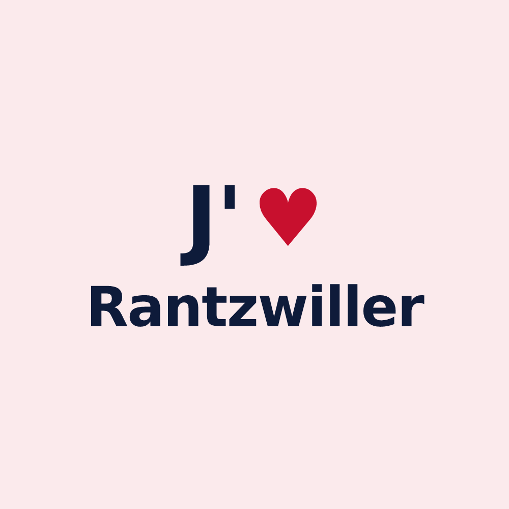 Magnet personnalisé Rantzwiller — design J'aime Rantzwiller