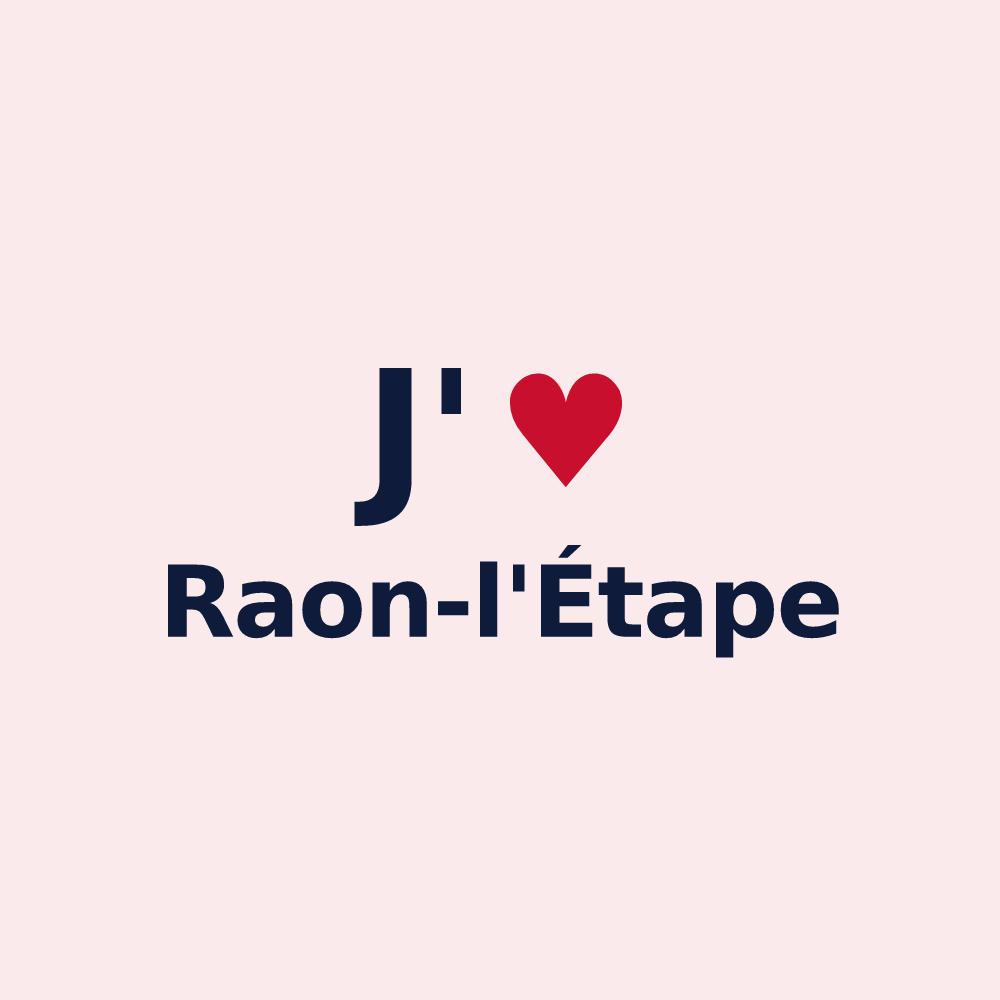 Magnet personnalisé Raon-l'Étape — design J'aime Raon-l'Étape