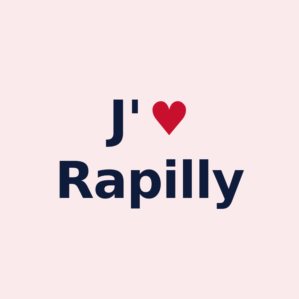 Magnet personnalisé Rapilly — design « J'aime Rapilly » imprimé sur le magnet