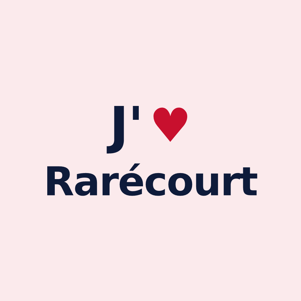 Magnet personnalisé Rarécourt — design J'aime Rarécourt