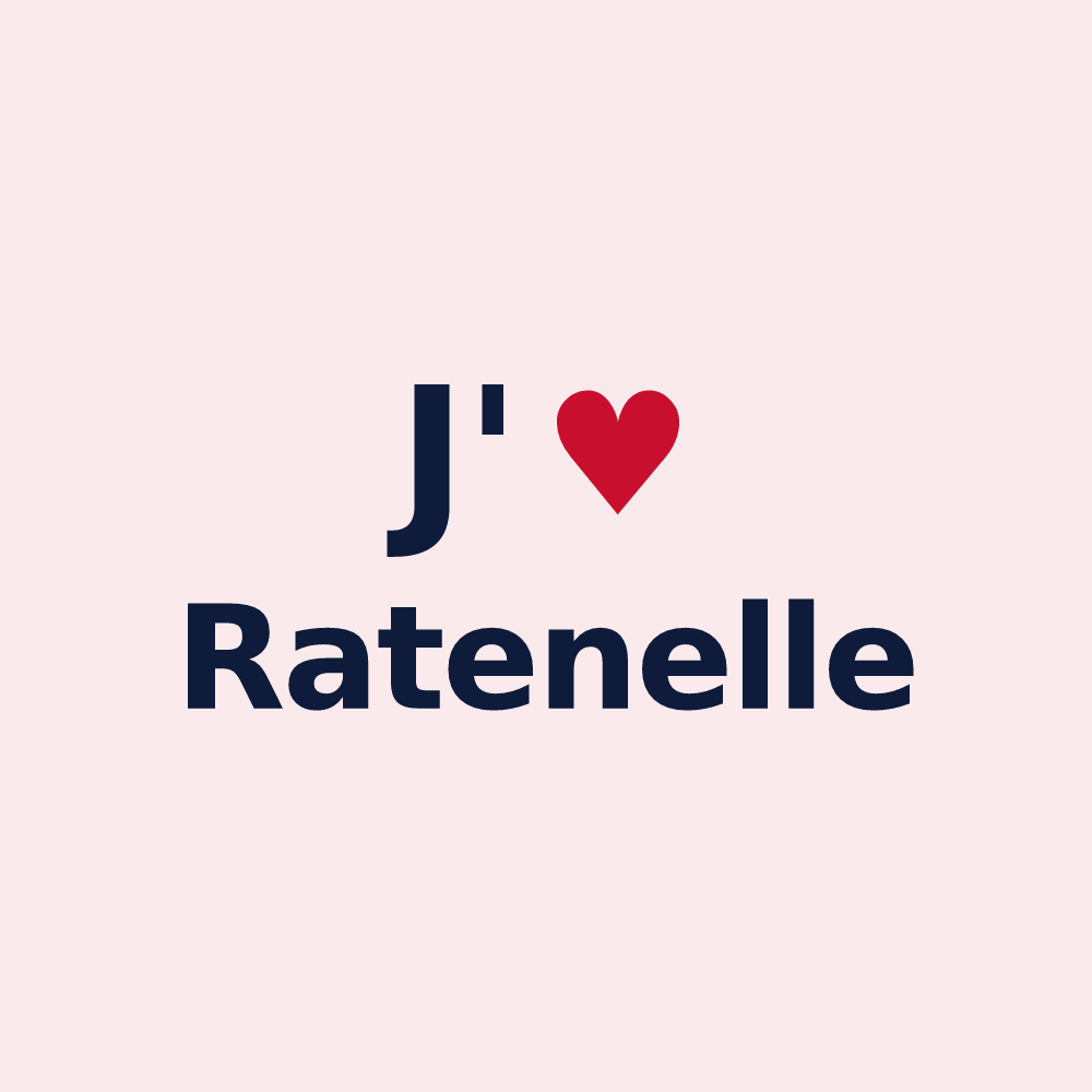 Magnet personnalisé Ratenelle — design J'aime Ratenelle