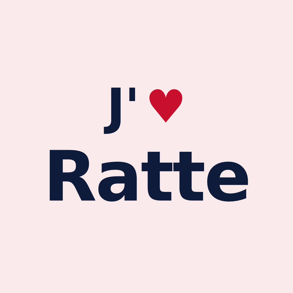 Magnet personnalisé Ratte — design J'aime Ratte