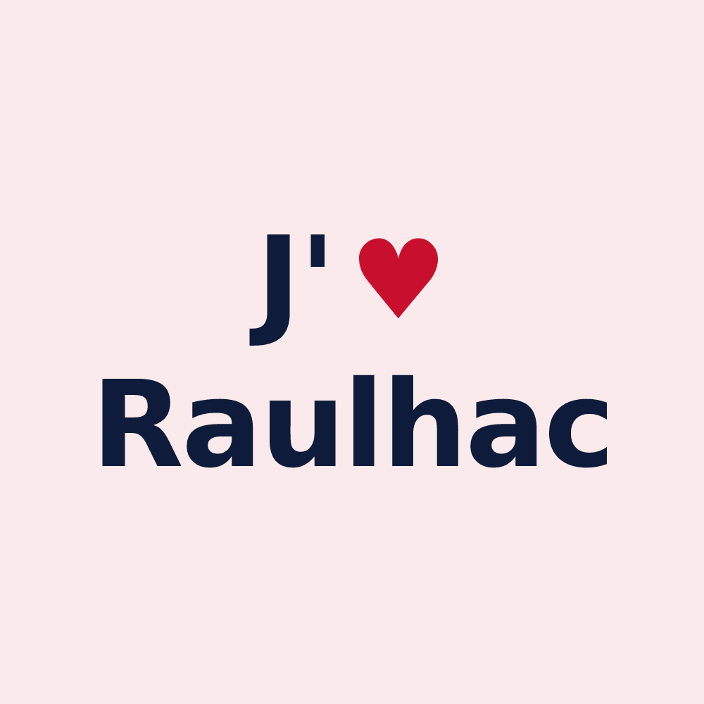 Magnet personnalisé Raulhac — design J'aime Raulhac