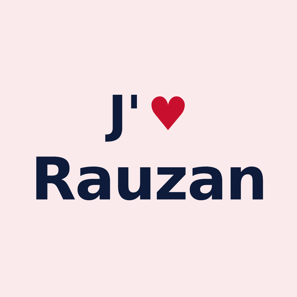 Magnet personnalisé Rauzan — design J'aime Rauzan