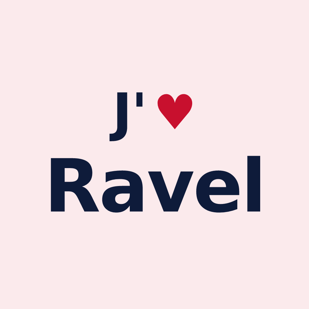 Magnet personnalisé Ravel — design J'aime Ravel