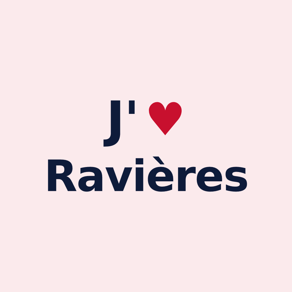 Magnet personnalisé Ravières — design J'aime Ravières