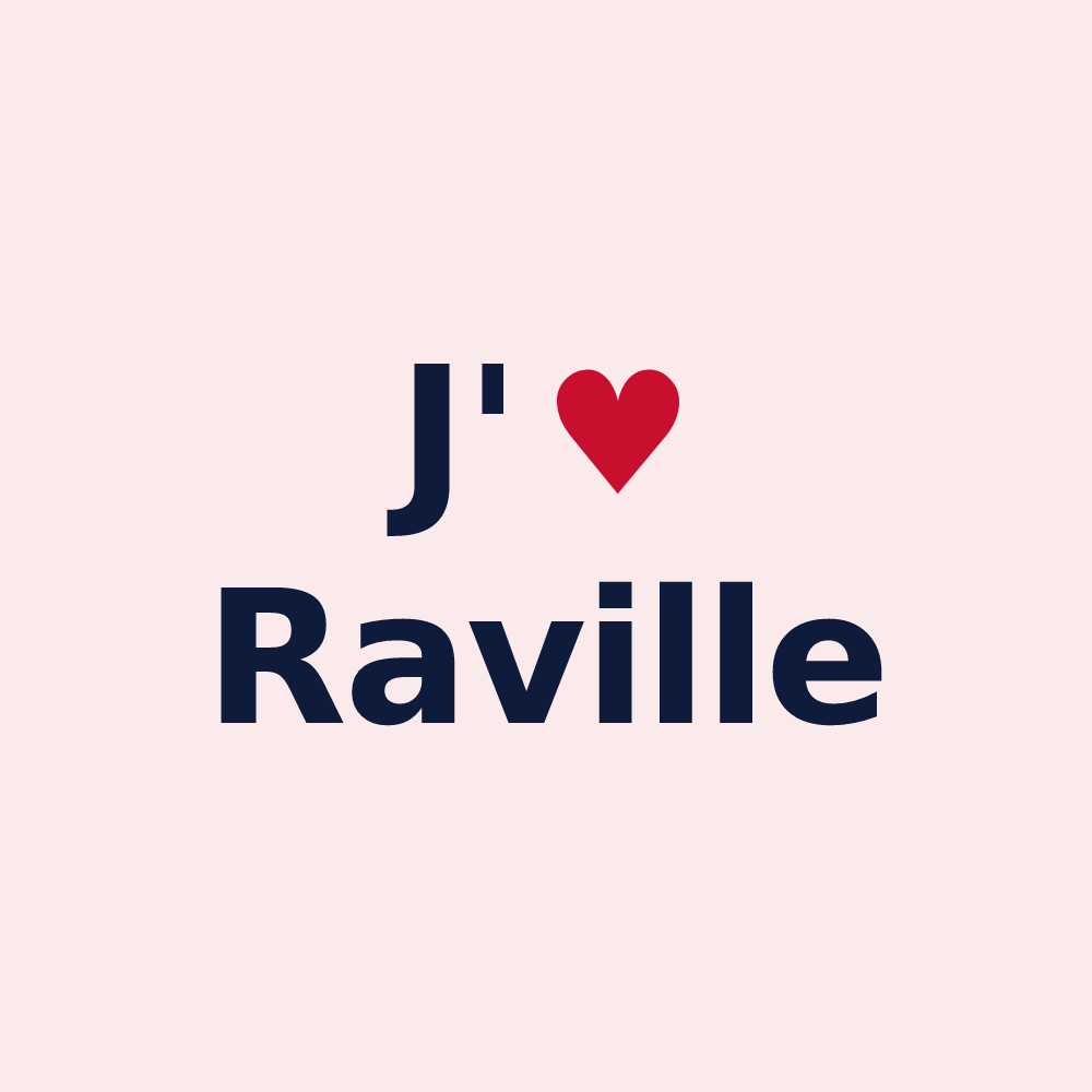 Magnet personnalisé Raville — design J'aime Raville