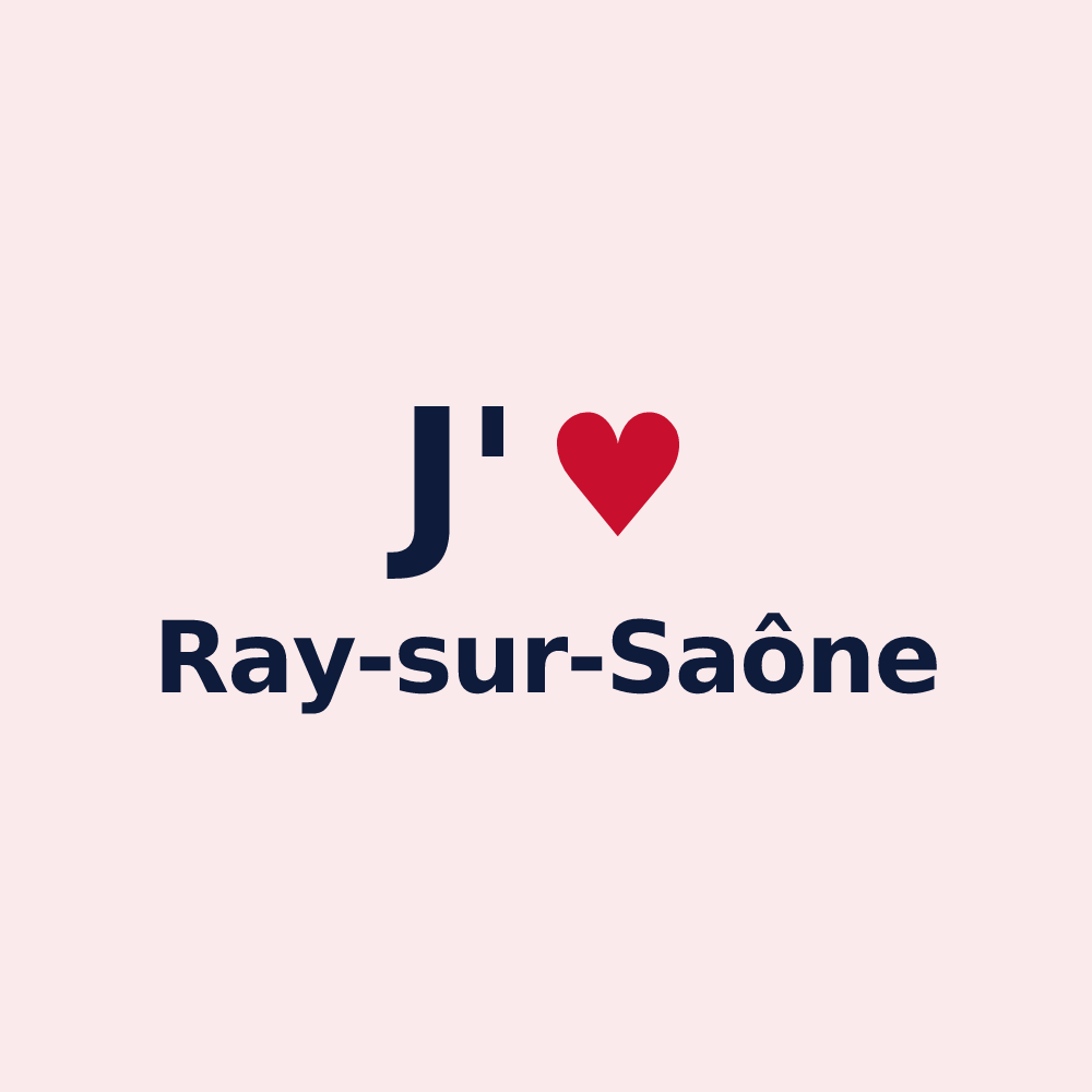 Magnet personnalisé Ray-sur-Saône — design J'aime Ray-sur-Saône